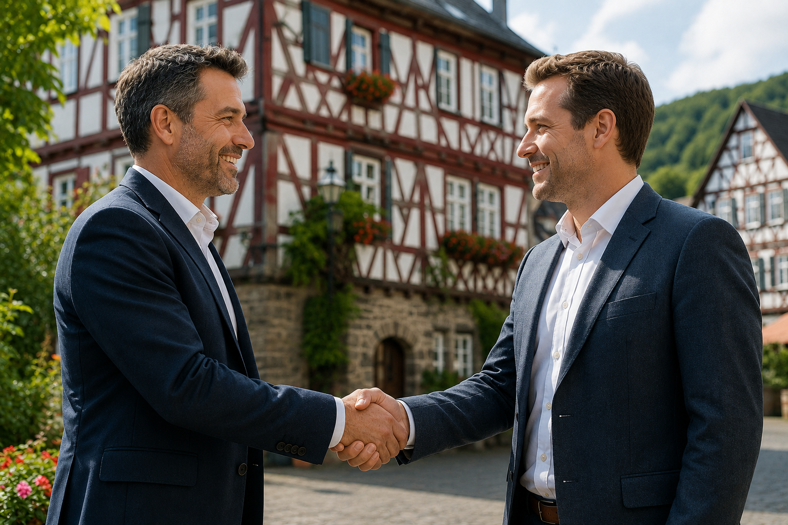 Geschäftspartnerschaft auf Augenhöhe